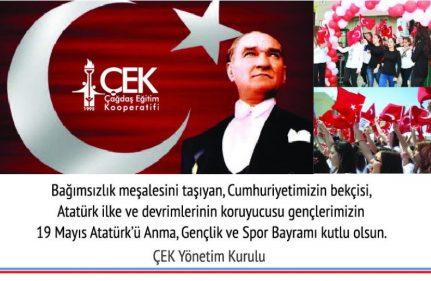 19 MAYIS ATATÜRK'Ü ANMA GENÇLİK VE SPOR BAYRAMI