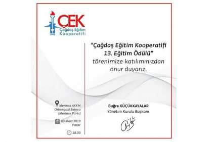 ÇEK 13. EĞİTİM ÖDÜLÜ TÖRENİ